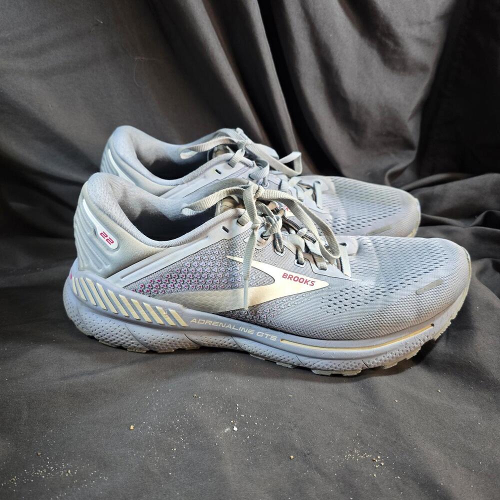 Brooks Womens Adrenaline GTS 22 1203531B427 Blue Running Shoes Sneakers Sz 11.5